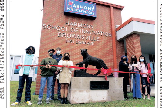 Our campus held a ribbon cutting for our Wildcat statue that was donated by the Class of 2020. Thank you <a href="/BrownsvilleNews/">The Brownsville Herald</a> for being present to capture this memorable event.  In the image below you will see some of our alumni from the class of 2020. 
#GoWildcats #togetherinharmony