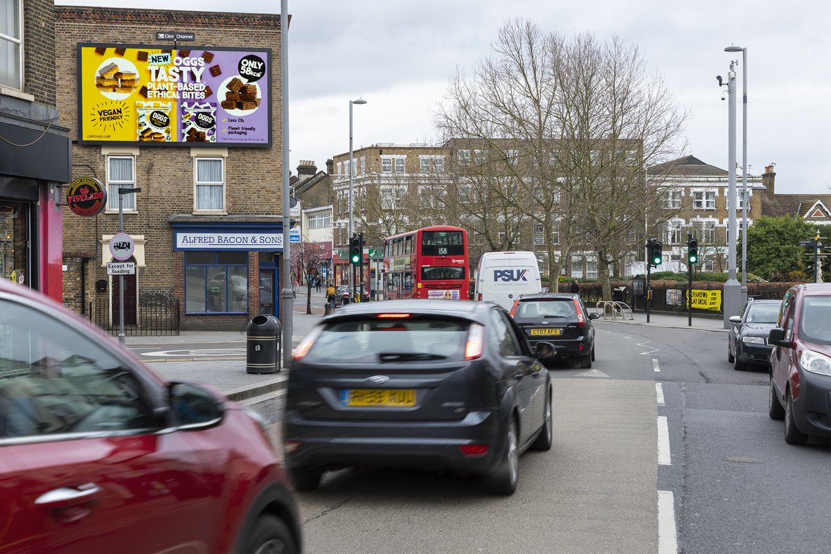 WildstoneUK's tweet photo. Our version of an Easter OGG Hunt? Spotting colourful and eye-catching OGGS adverts on billboards across the UK. If you’re looking for plant-based alternatives for baking, cooking &amp; snacking this Easter weekend, look no further. #OOH #DOOH #outdoormedia https://t.co/mJzsARNnqe