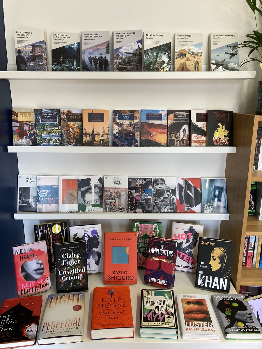 So excited to be arranging displays again. What do you think? @ClaireFuller2 @akblakemore @SaimaMir @mmegannnolan @BL_Publishing @I_W_M @FaberBooks @penguinrandom @GrantaBooks @ScribnerUK @HodderBooks @littlebrown