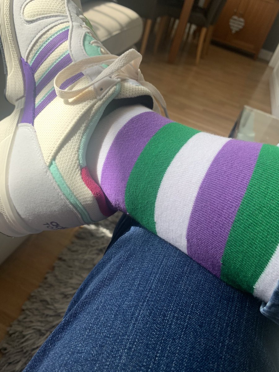 griffwebber's tweet photo. @SockCouncil best yet 😎 #suffragette #socksoutthursday @SJM1878 @ycfcpike https://t.co/mt5vBBQU9Q