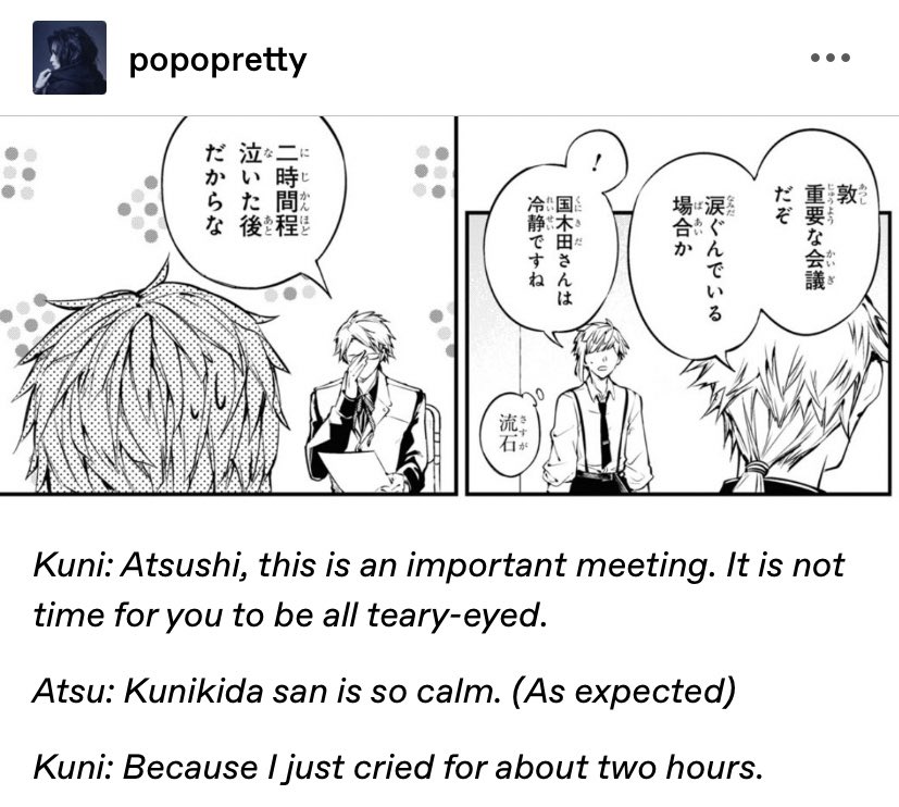 FUCKING KUNIKIDA WHO CRIED FOR 2 HOURS ME TOO KING 