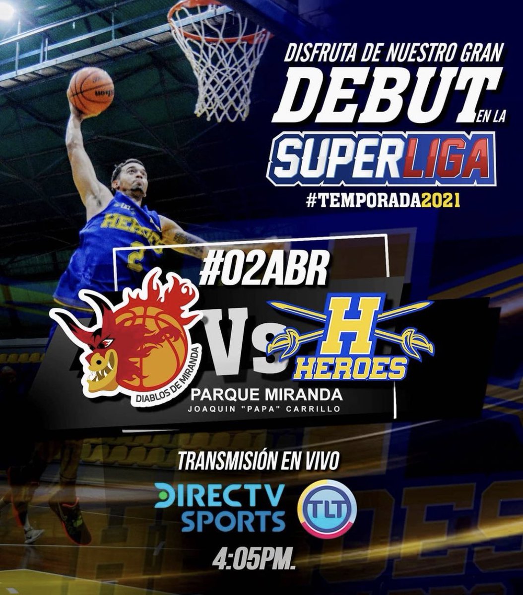 Acompáñanos en nuestro debut

Viernes 2 de abril, hora 4:05 PM. por los canales Directv Sports y TLT 

#SomosHeroesDeFalcon