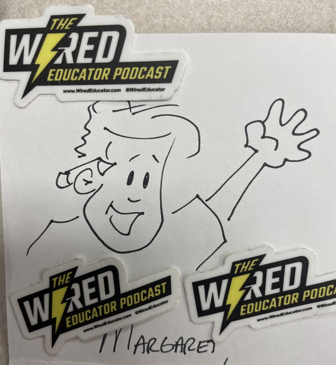 tech_connected's tweet photo. @kellycroy Thanks for the awesome stickers! @WiredEducator https://t.co/qaJCdzx2Cb