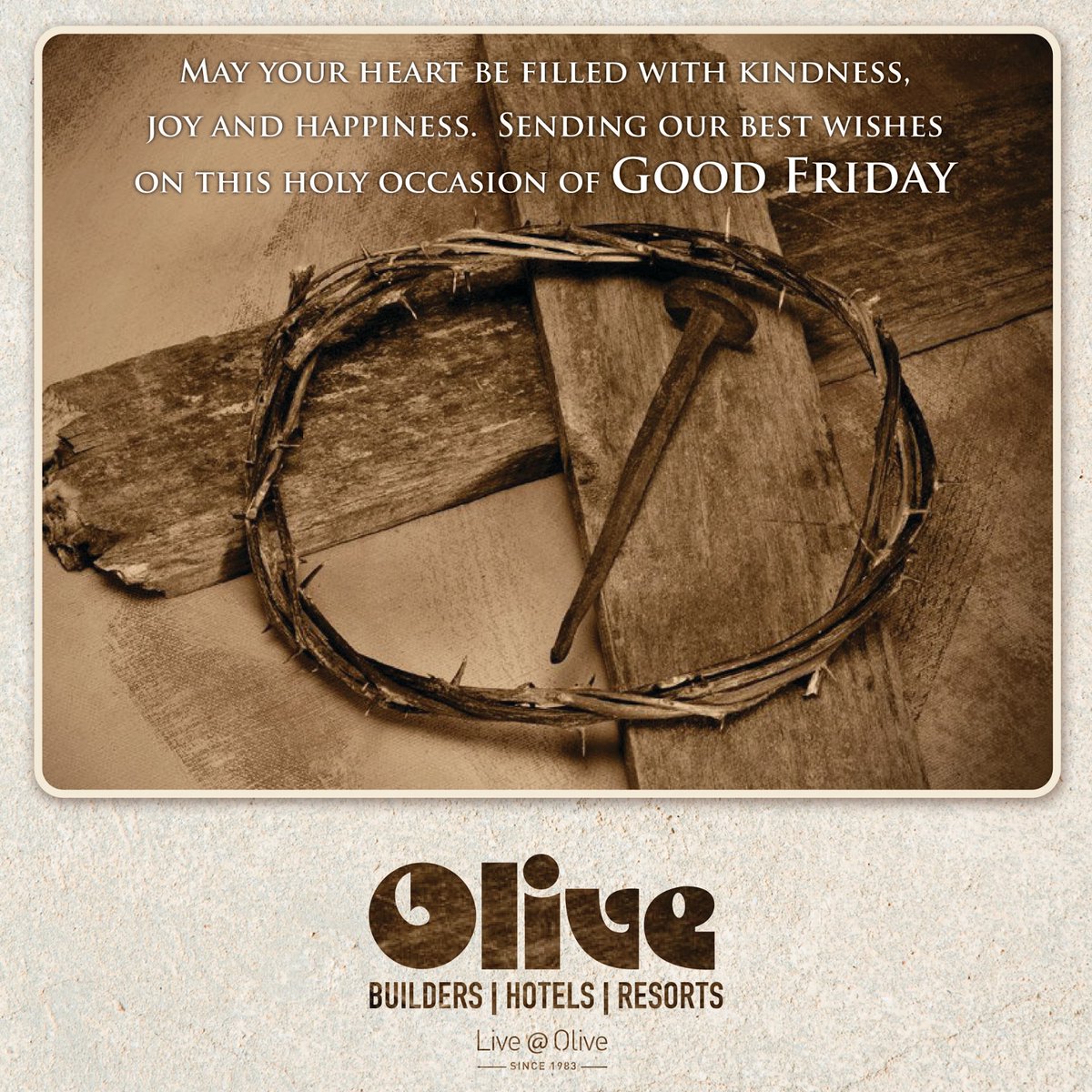 MktgOlive's tweet photo. Have a  blessed Good Friday
.
.
.
.
.
.

#olivebuildersanddevelopers #since1983 #buildersinkerala   #goodfriday #blessed #kochi #metrocity https://t.co/ntPWwm6vrK