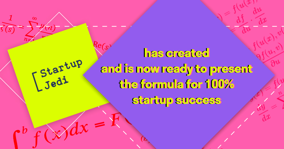 startup_jedi's tweet photo. Startup Jedi has been scrupulously working on one #project for a very long time. And now, finally, we are ready to present it to everyone! 💥 We discovered the #formula for 100% #startup success 💥

Details: https://t.co/WODzDZONiz https://t.co/qwlPNS88Yk