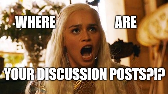 JSternstein's tweet photo. #Firstyearcomposition #collegecomposition #collegewriting #FYC #compositionmemes #writingmemes #discussiongroups #d2l #canvas #d2ldiscussion #canvasdiscussion https://t.co/RFH7Rm7gwk