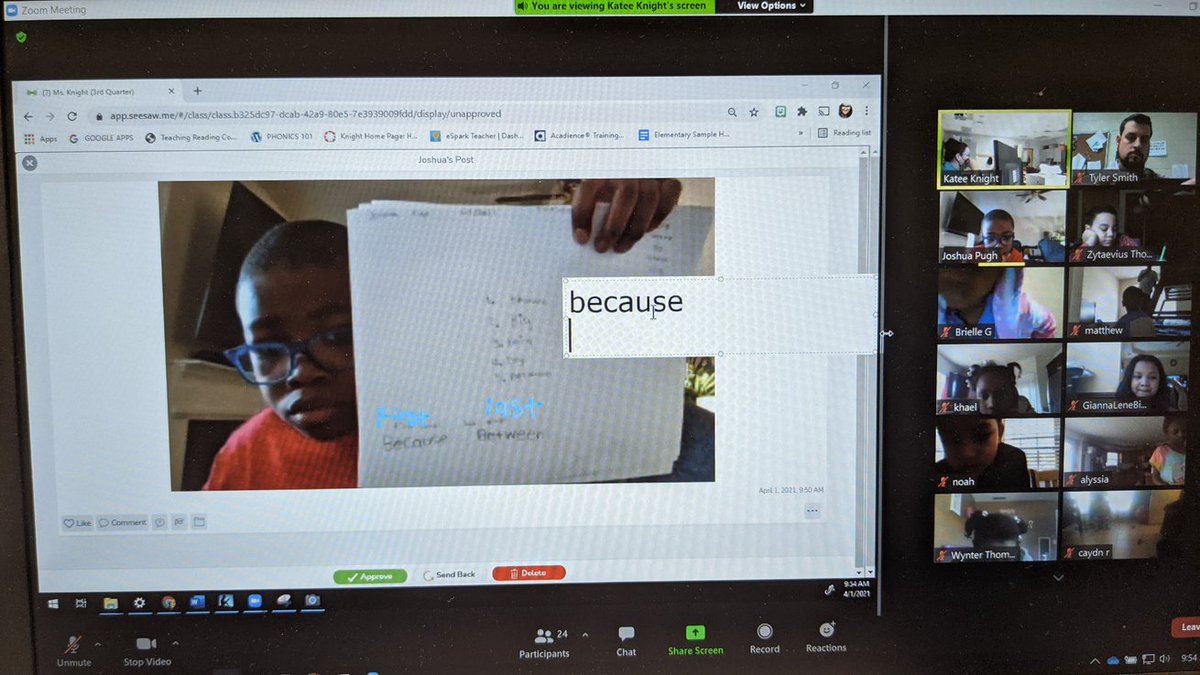 <a href="/KnightsRoom/">Katee Knight</a> is doing a great job of leveraging SeeSaw to engage the students and provide real-time feedback via a virtual setting. <a href="/LIVEOAKELEM/">LIVE OAK ELEMENTARY</a> #ncssbethebest