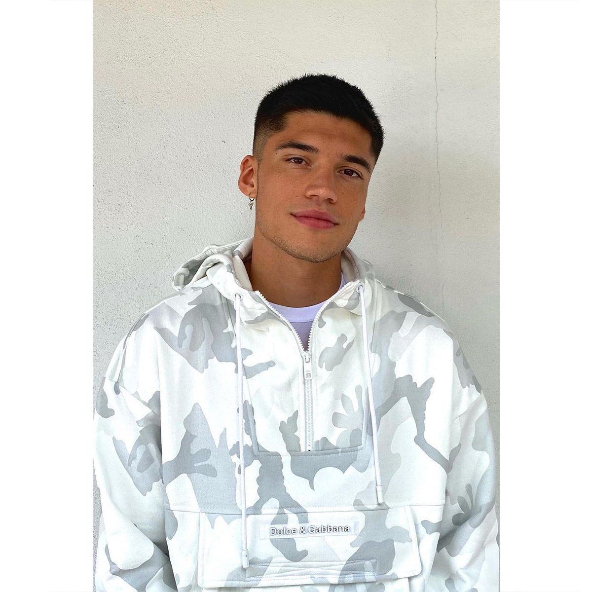 Repost from @tucucorrea Joaquín Correa wears a #DolceGabbana jersey hoodie with a camouflage print. #DGCelebs