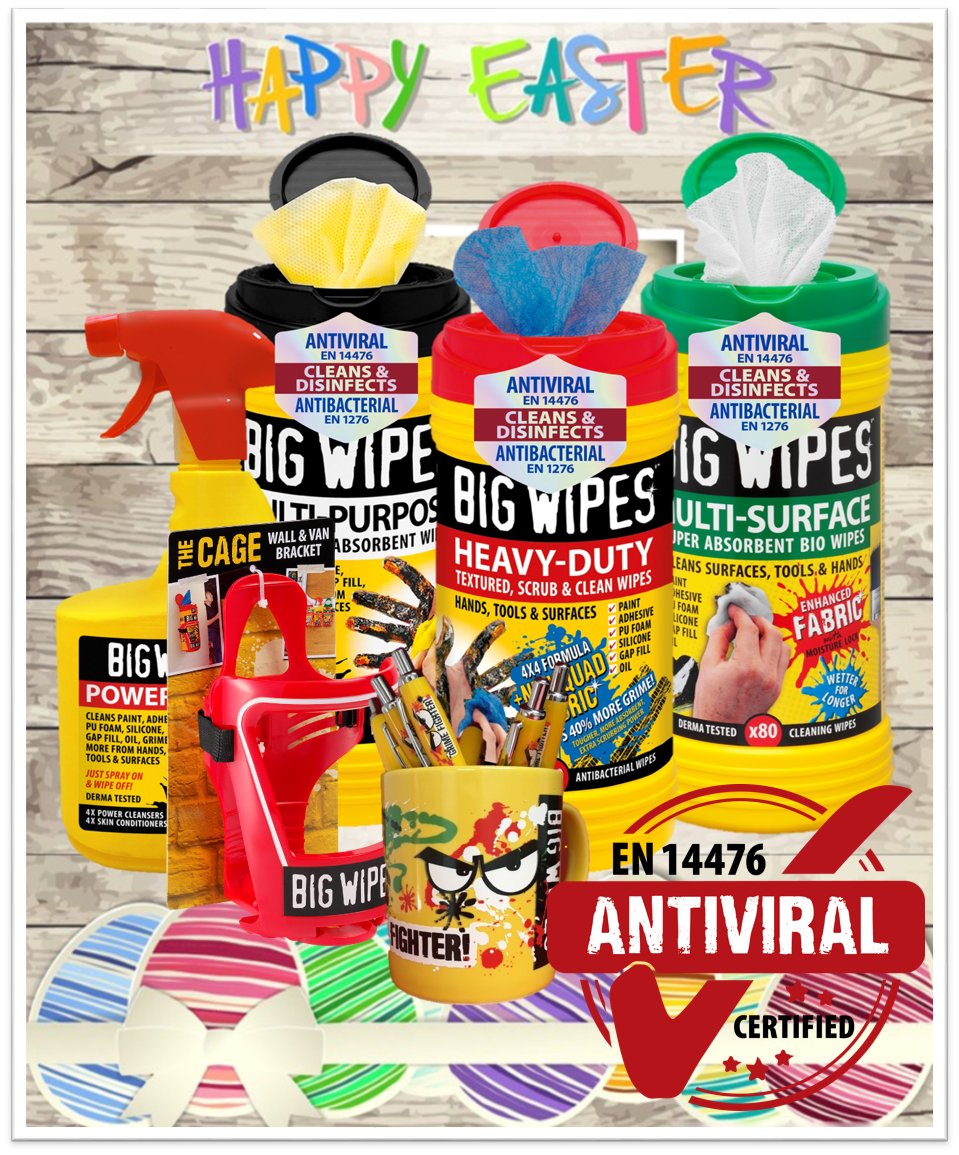 BigWipes's tweet image. To celebrate our Antiviral accreditation and a long chocolatey weekend, here's a #giveaway of antiviral Big Wipes, Power Spray, The Cage, The Mug and some pens.  

To be in with a chance to #win, please follow, like &amp;amp; retweet this tweet.  #Competition closes midnight 5/04/21 GMT