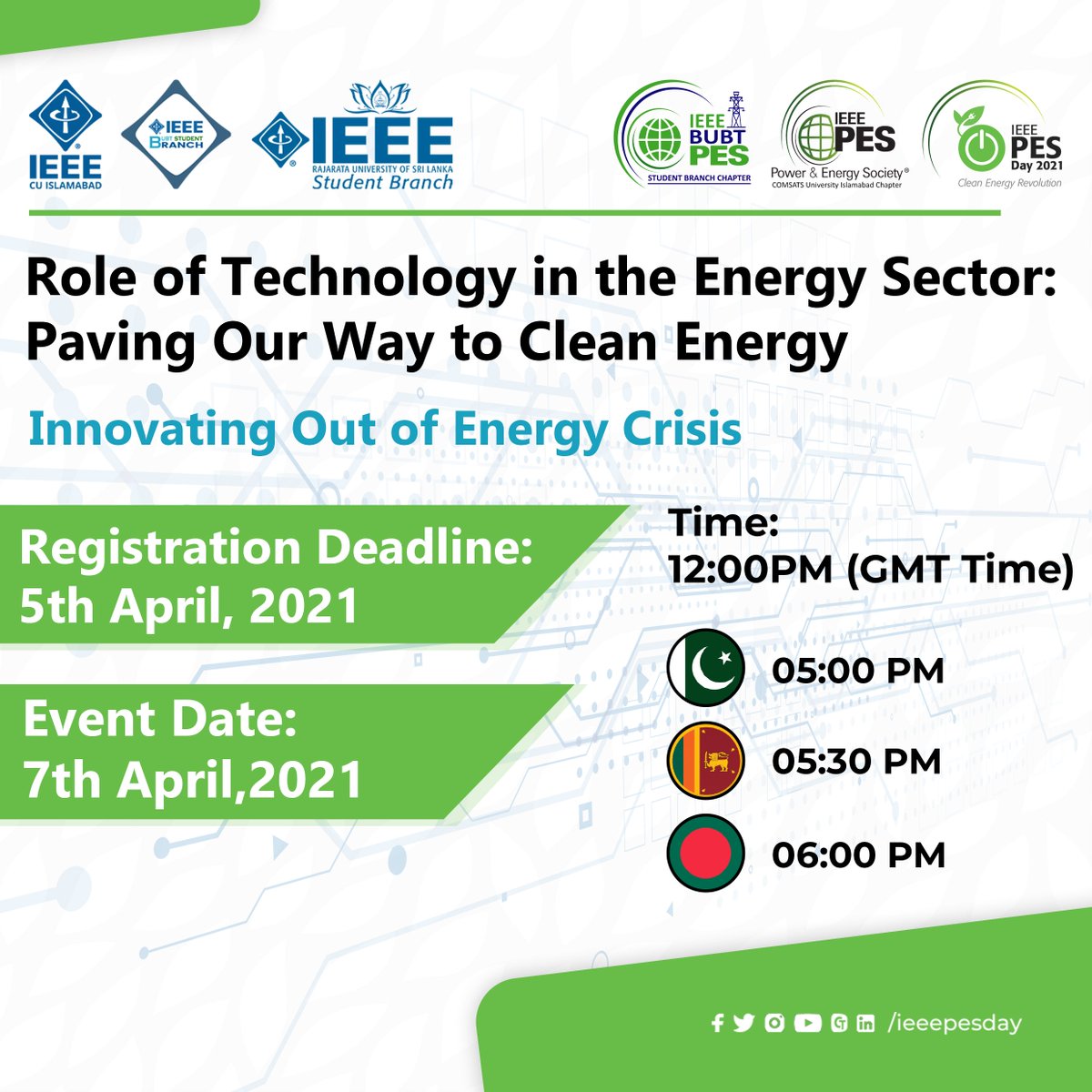 ieee_comsats's tweet photo. Registration Link: https://t.co/1xM4riu08f
@CIITIslamabad
#IEEE #IEEECUI #IEEEBBUT #IEEERU #IEEEPESDAY #IEEEPES #IEEEPESCUI #IEEEPESBBUT #IEEEPESDAY21#Bangladesh #Sirilanka #Pakistan #CleanEnergyRevolution #GreenEnergy #Technology #Energy #Power #ConquerTheFuture https://t.co/Jhwm97oQ88