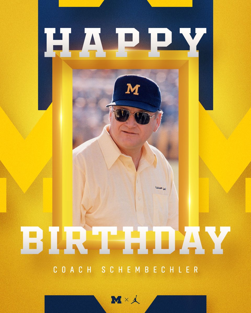 UMichFootball's tweet photo. We honor and celebrate the memory of two MEECHIGAN greats on their birthday: Bo Schembechler and Bob Ufer!

#GoBlue 〽 https://t.co/U3NhFf50Ra