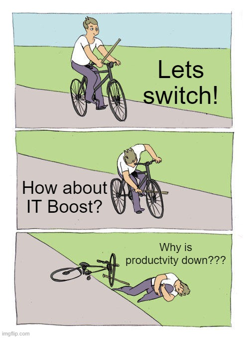 NologyAndStuff's tweet photo. @ConnectWise @CW_Status @ITBoostInc "IT Boost is the best thing ever!" - No one ever https://t.co/opYbQT4RbI