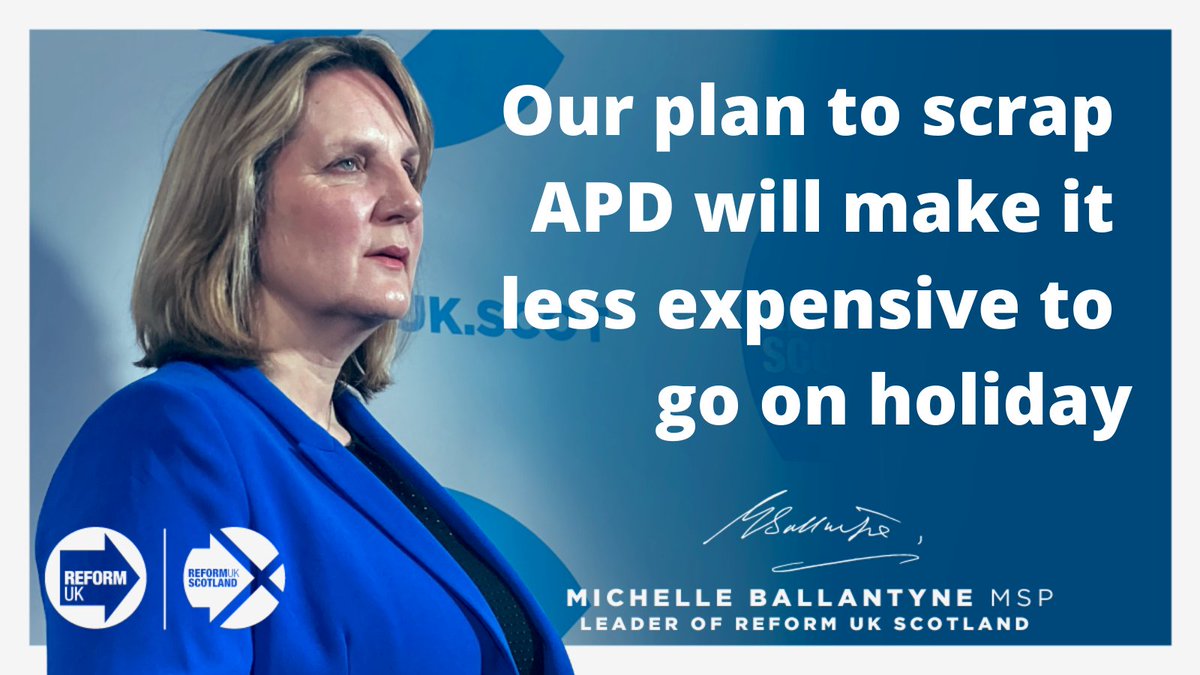 ReformUKScot's tweet image. Our proposals will make flying cheaper by abolishing air passenger duty (APD). This will also help the airline and tourism industries in their recovery from COVID.

We will make it cheaper to go on holiday!

Find out more - reformuk.scot/reform-uk-scot…

#VoteReform #ItsTimeForReform