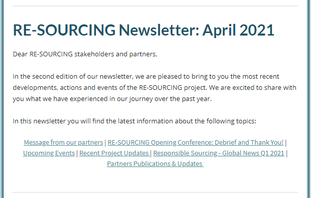 The second edition of RE-SOURCING project newsletter is out! Check it out and learn about the most recent developments as well as actions and events of the RE-SOURCING project!

<a href="/re_sourcing/">RE-SOURCING Stakeholder Platform</a> 

mailchi.mp/8be88b34b672/r…