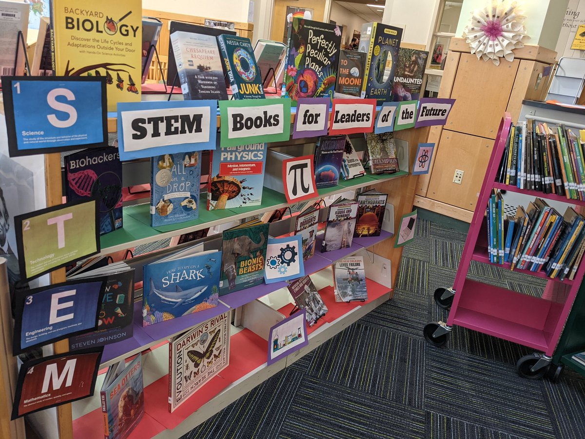 IPSKmsHSLibrary's tweet image. Hundreds of new books have been added to the Ipswich Middle &amp;amp; High School library this year in the  STEAM areas! Stop by and check out our new collection thanks to an Innovation mini grant from Ipswich Public Schools #Steam #STEMeducation #librarybooks #middleschool #highschool