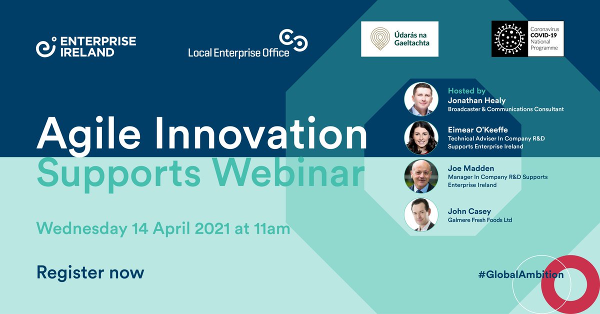 Loc_Enterprise's tweet photo. The @Entirl Agile Innovation Fund can help you develop new products, processes &amp; services with grant support towards innovation projects.
Open to #LocalEnterprise Office clients.
To find out more register for their info webinar on APR 14 at https://t.co/xj3z1KJpHc
@LAsIreland https://t.co/UQmblv4n8Z