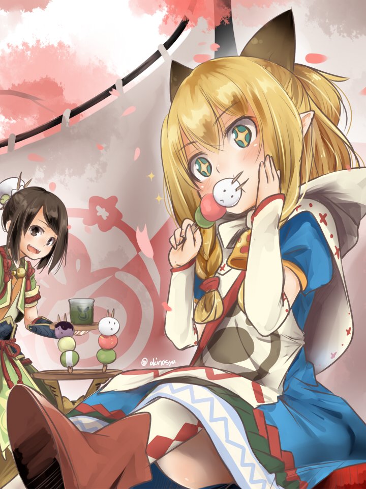 Catalina's currently on a trip to Kamura! The Dango is so good...!