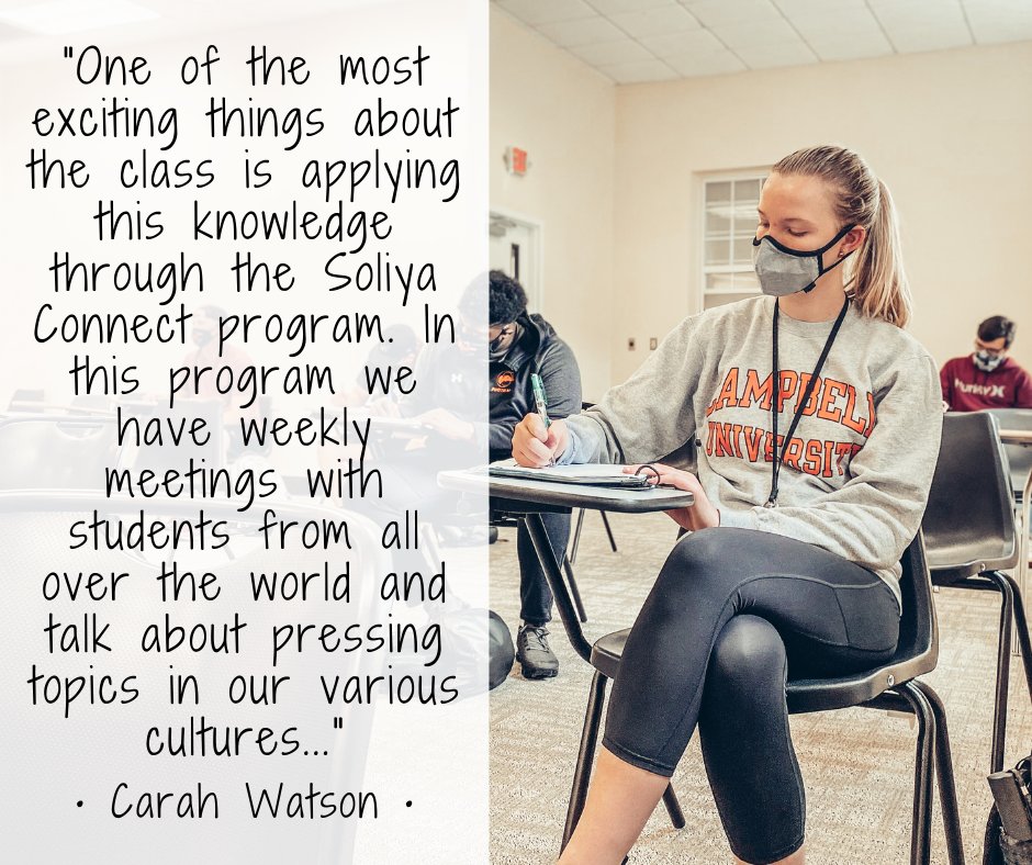 Here's what Carah loves about the class Cross-Cultural Encounters! #CampbellHonors