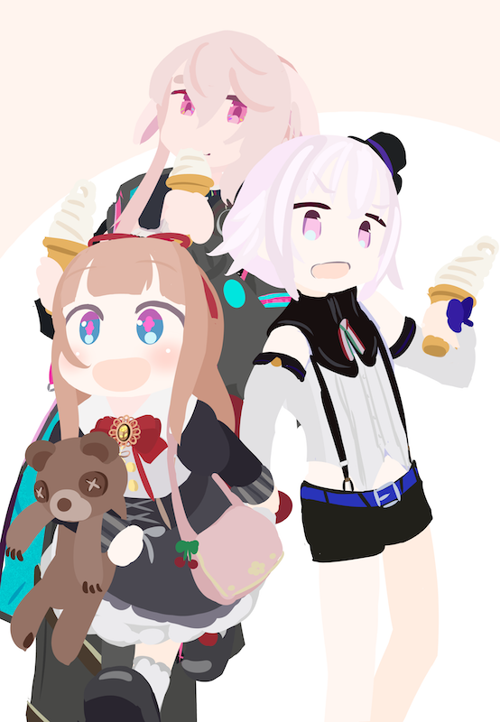 「そんな子達もいたかもな春のウソ?

 #ちぇり絵  #ピノの自由帳  #めめアー」|独楽内ズエのイラスト