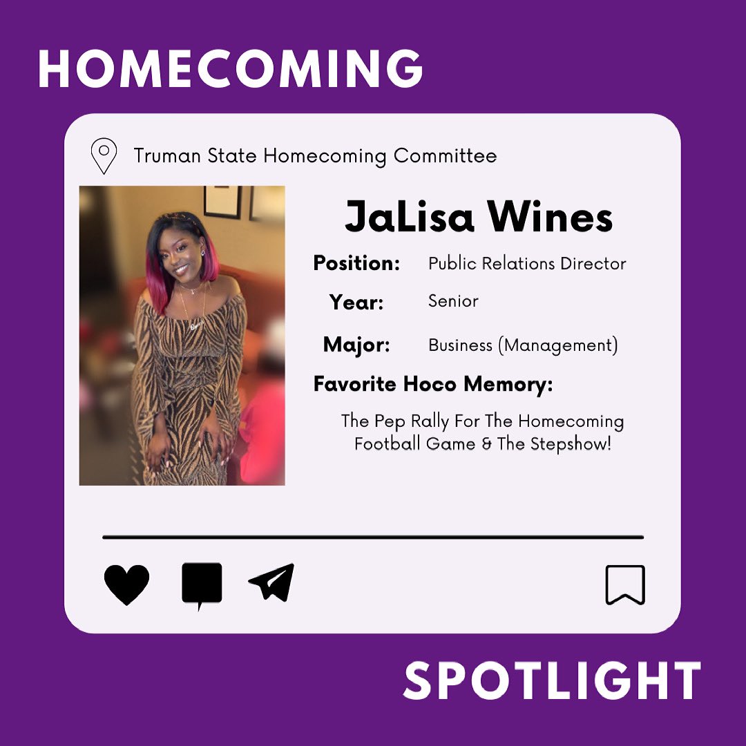 HomecomingTSU's tweet photo. Meet our 2021 Homecoming Public Relations Director, JaLisa Wines! #committeespotlight

Did you know the deadline was extended? Apply to serve on the committee today: https://t.co/WDrOfrxl89. https://t.co/va48eblit9