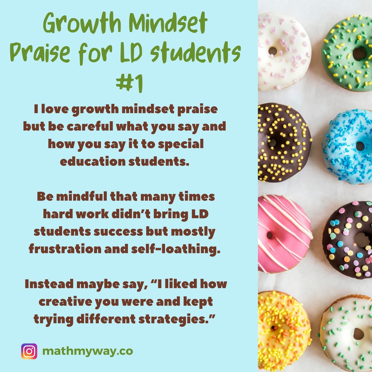 mathmywayco's tweet image. #growthmindset #ldlearning #spedlearning #learningdisabilities #specialneeds #SEL #teaching #growthmindsetpraise #praisetheprocess #ldgrowthmindset