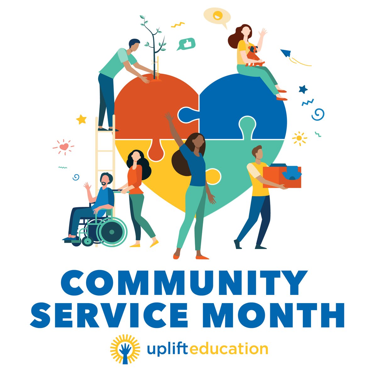 UpliftEducation's tweet photo. April is #CommunityServiceMonth! Get creative, and help make an impact in your community.
•Get a group of friends together and clean up a park near you
•Help tutor your friends and classmates via Zoom.
•Give your neighbor a hand and help them take their trash out. https://t.co/aNEquSm3ED