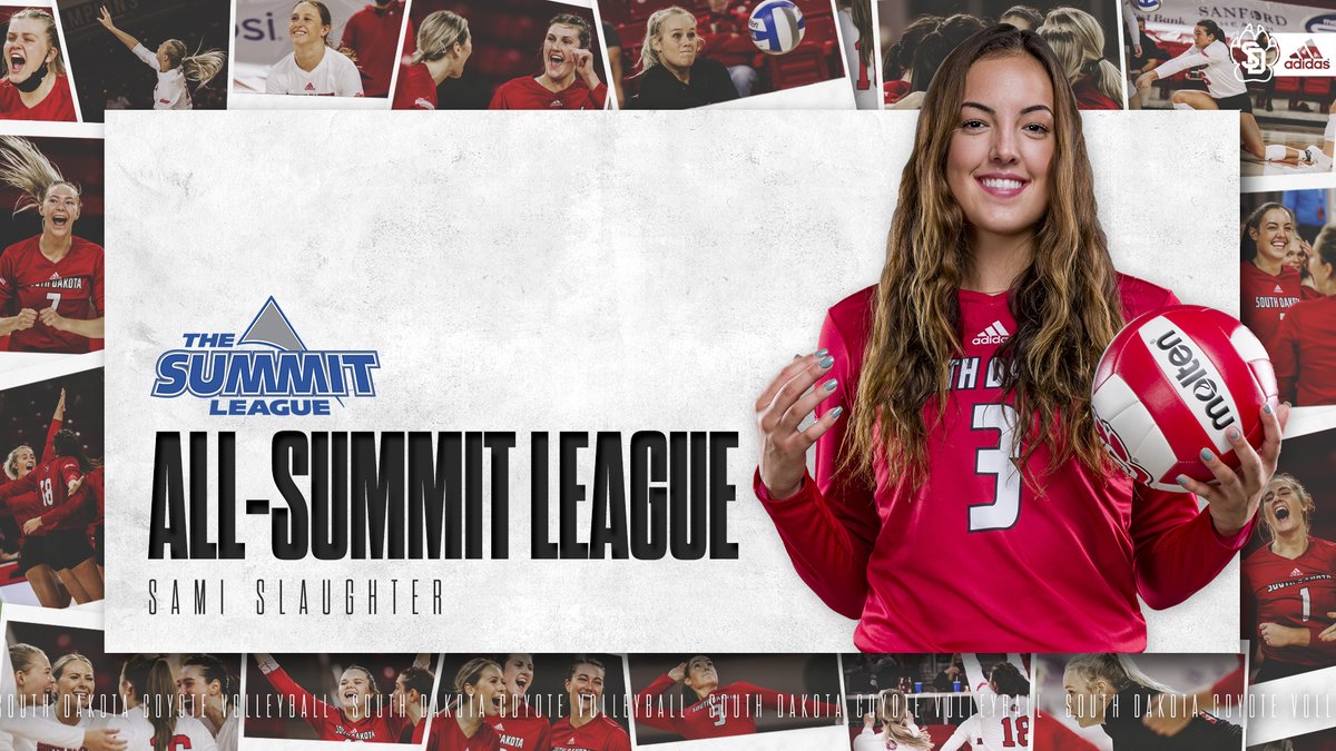 SDCoyotesVB's tweet photo. Congrats to @SlaughterS03 for being named to the @thesummitleague first team for a second time!

📰: https://t.co/hFp0J0uD78

#WeAreSouthDakota | #GoYotes 🐾 https://t.co/uy2t7rW1Ac