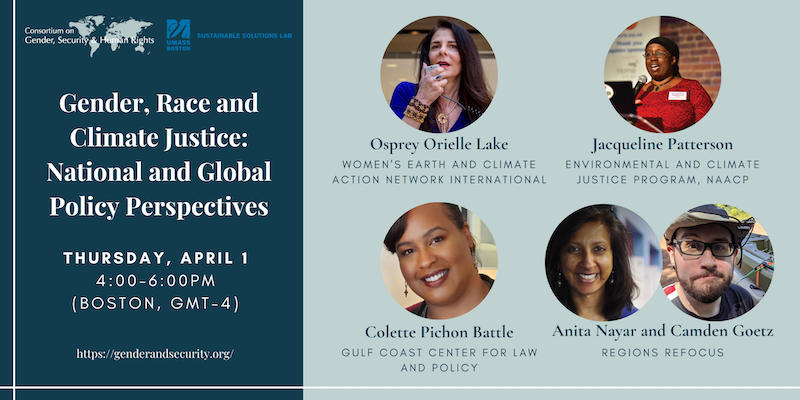 Join our Executive Director, Colette Pichon Battle - with friends including Jacqui Patterson of the <a href="/NAACP/">NAACP</a> - for “Gender, Race and Climate Justice: National and Global Policy Perspectives.” Today, Thursday 4/1 at 3pm CDT (4pm EDT). 

To register: bit.ly/GRaceClimateJ
