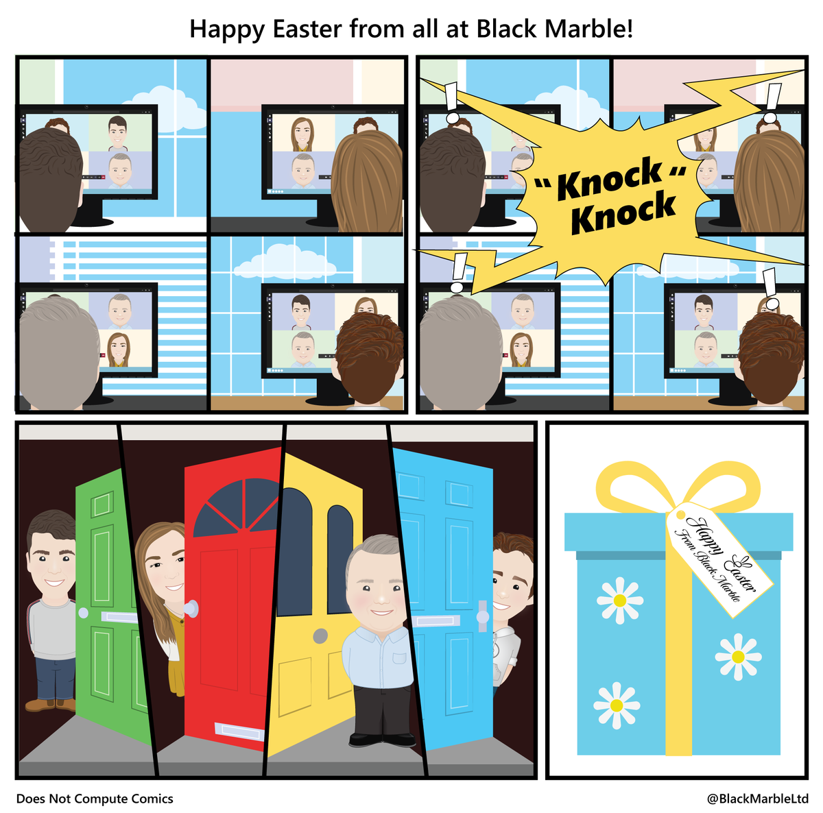 BlackMarble's tweet image. As the @BlackMarble #Easter #CarePackages go out, here&apos;s hoping you all have a great, relaxing, Easter Weekend :D #DoesNotComputeComics