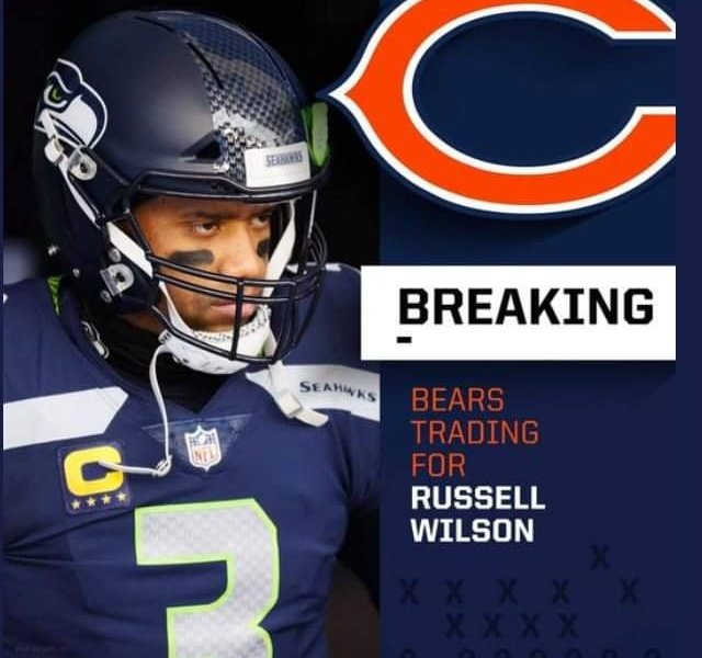 RussellHartness's tweet photo. Russell Wilson Traded to Bears
Chicago receives future HOFer
Seattle receives a well earned
#AprilFools @Seahawks 
Don't lie, it got you 😎 https://t.co/9kzU5pXDsH