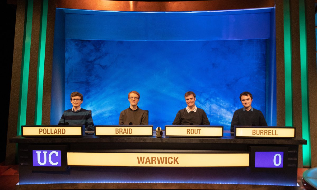 warwicknewsroom's tweet image. The @warwickuni team is set to take the stage of this year's #UniversityChallenge Grand Final on Monday at 8.30pm on BBC Two.

Hear from the team about what it has been like to film the series over the last year:

bit.ly/2PqPWnt