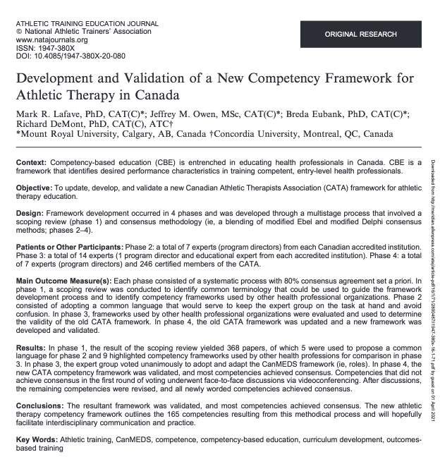 For our Canadian educators, how are you include CBE in your curriculum?  Check out Lafave et al's newest publication at meridian.allenpress.com/atej/article/1…