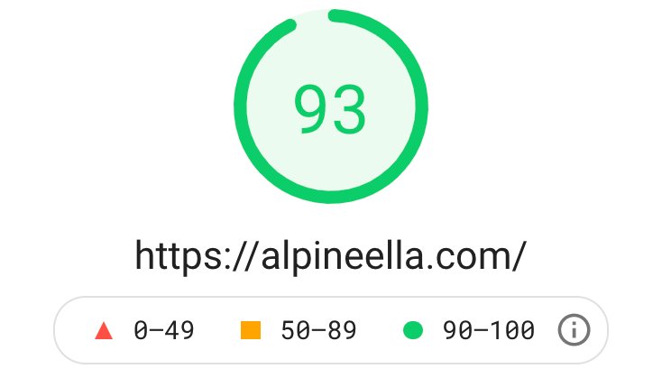 Today may be #AprilFoodsDay but this #GooglePSI improvement is no joke!! 😮

Another amazing client of ours, Alpine Ella, recently made the move over to #BigScoots into our Fully Managed #WordPress hosting services and experienced a 39% improvement! 💥💥💥

#webhost #hosting