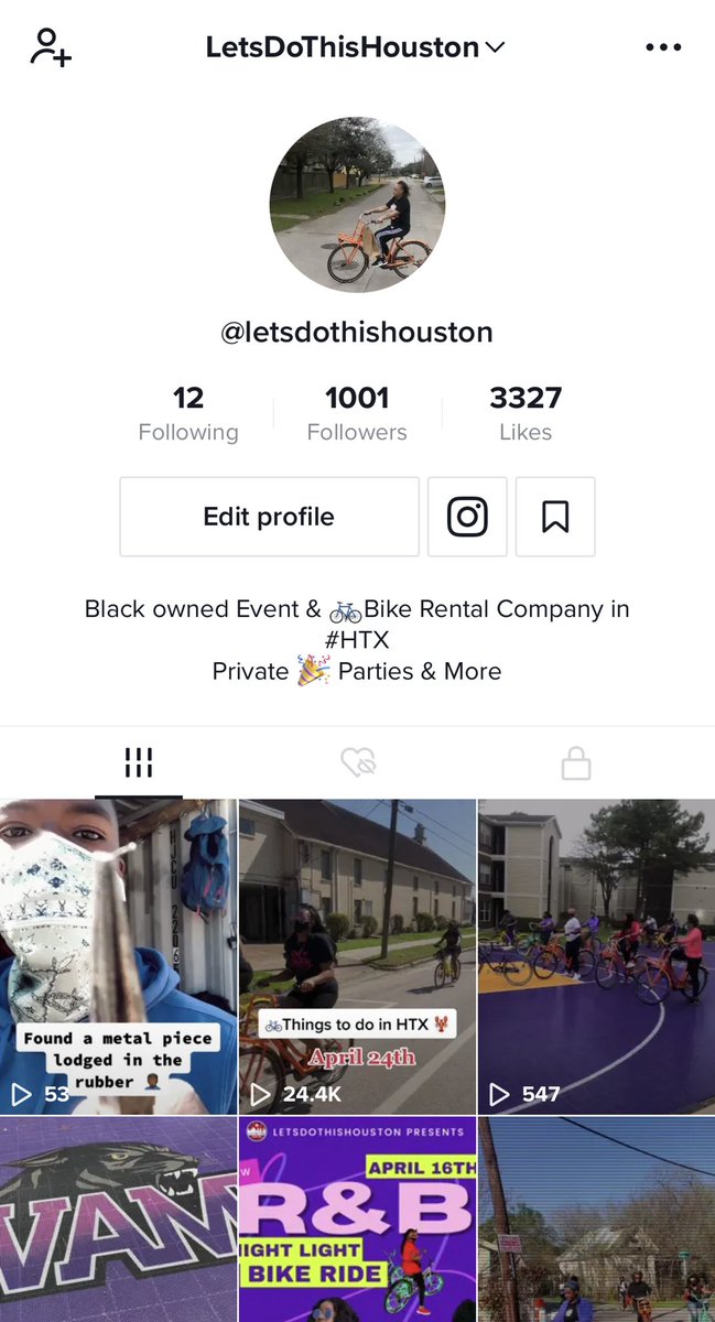 letsdothishou's tweet image. Shoutout #TikTok for the 1000 followers overnight 😲 and video just hit 25.5K just for a crawfish event. 🙌🏽 🚲💨🎶🦞