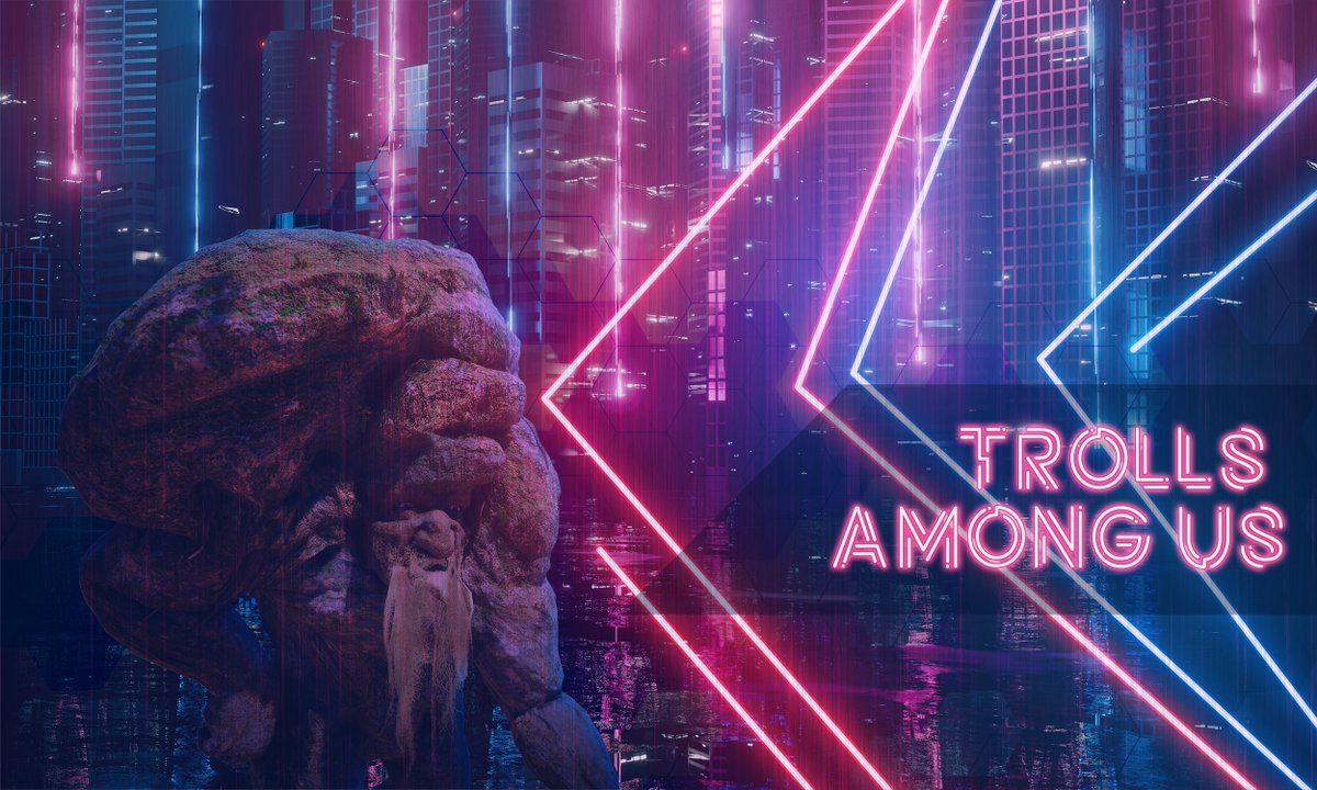 ForbiddenDevs's tweet photo. Due to the competitive market situation and shifting gaming trends, we have pivoted from our initial concept and Among the Trolls will now be a game about trolls - in the city!

With this design change the game is now called Trolls Among Us!

We'll have new material to show soon! https://t.co/MqT3xC8zlI