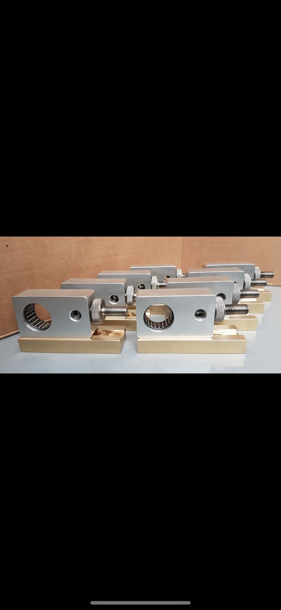 jpceng's tweet photo. Adjustable dovetail bearing housings, all machined in house. https://t.co/DuJ85UwhqE
