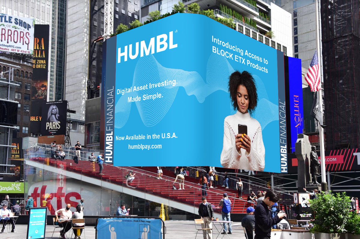 If you're in NYC, Miami, San Francisco or Boston this weekend, look up! Congrats to the #HUMBL team for all the hard work leading into tomorrow #HUMBL #HUMBLFinancial #ETXs