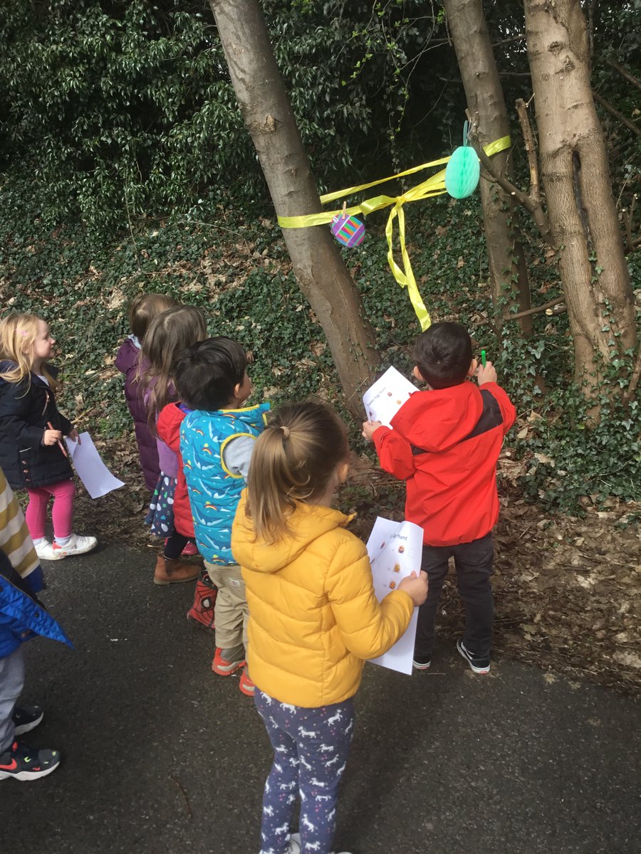 MenstrieELC's tweet photo. The children all enjoyed talking part in our Easter Egg Hunt along the community path. The children worked in pairs to spot the 10 hidden eggs. We have left the wonderful Easter bunting up, if your looking for something to do you could pop along to see. Can you spot all 10  eggs? https://t.co/c1nG3TWT3I