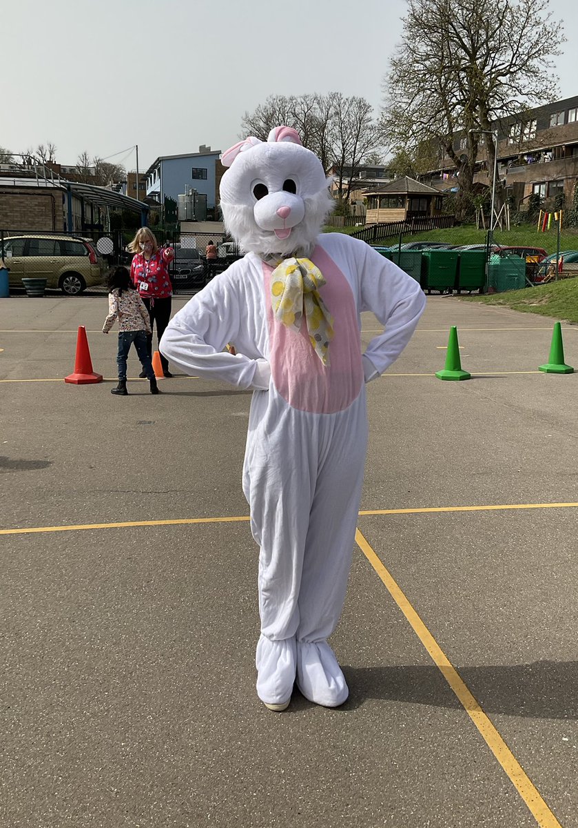 churchfieldsinf's tweet photo. We had lots of fun today when the Easter Bunny visited. Huge thanks to our fabulous @churchfieldspta for organising and also @waitrose in South Woodford for kindly donating some Easter eggs for our children. Happy holidays everyone...... https://t.co/f3ZWvmnDcQ