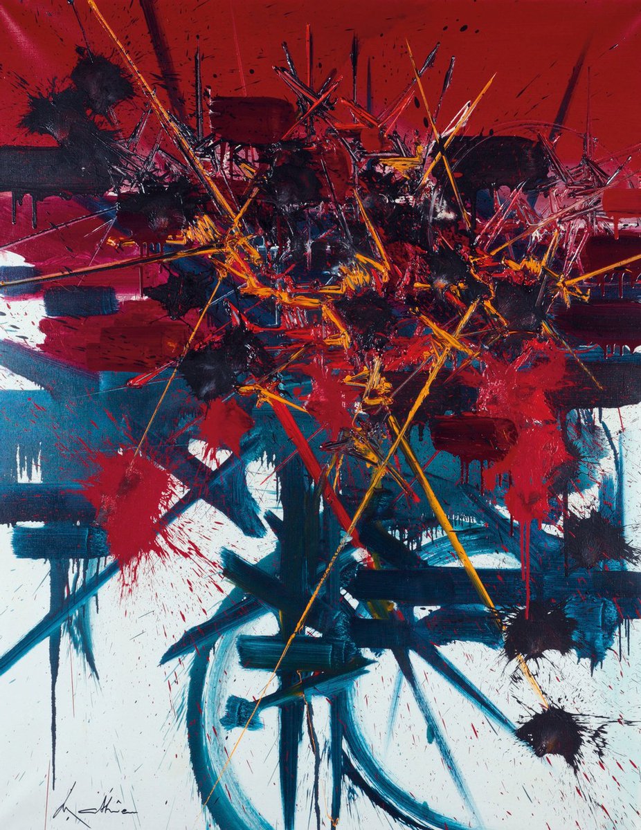 Confusion Unveiled by ⁠the masterful Georges Mathieu.⁠ 抽象画家