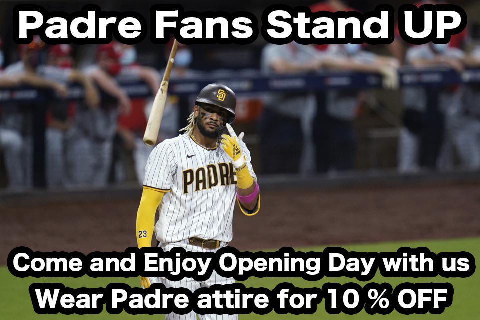 TheSearchBar_'s tweet photo. Who’s coming to enjoy opening day with us 😌? #PadresTwitter #padres https://t.co/fJ2gdRNBVv