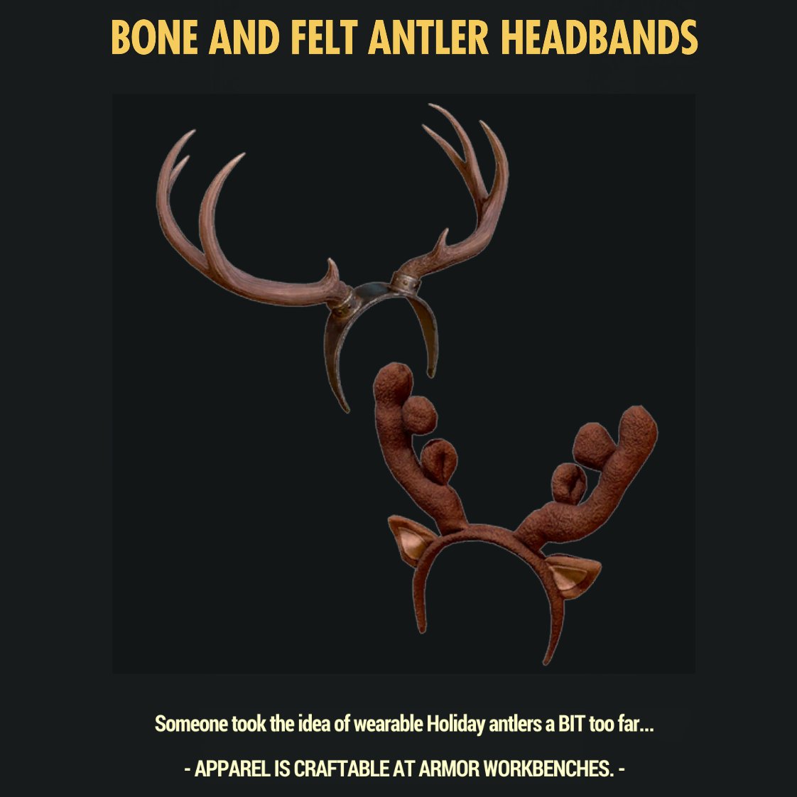Image showing the Bone Antlers Atomic Shop page for April Fools