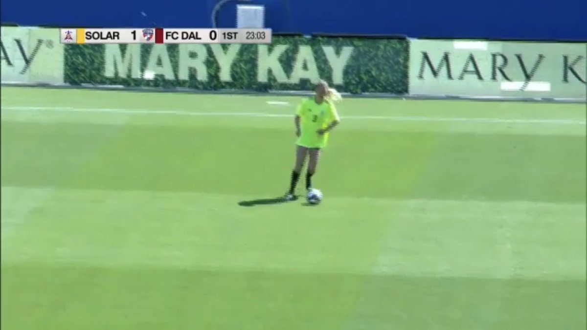 MrsCoachGill's tweet photo. Go @cameronroller_ and Solar 17U! 
Enjoying watching our GT Trackster and stud soccer gal compete in the Dallas Cup right now on ESPN3! 

Oh yeah... After this she’s going to compete in the finals for the 200 &amp; 400 at District track meet later today. 💪💪💪 

Go Cam!!! 💙⭐️ #TPW https://t.co/zqMYdOwcJc