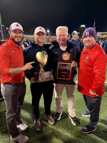Michaelhiers107's tweet photo. So blessed to have @d_ferguson1 and Paul Sinka to make such a great athletic training staff at Northwest. There’s no way we would have been able to get through the season without these guys, and they were a huge part in helping us win a National Championship. https://t.co/RcmIKY68eU