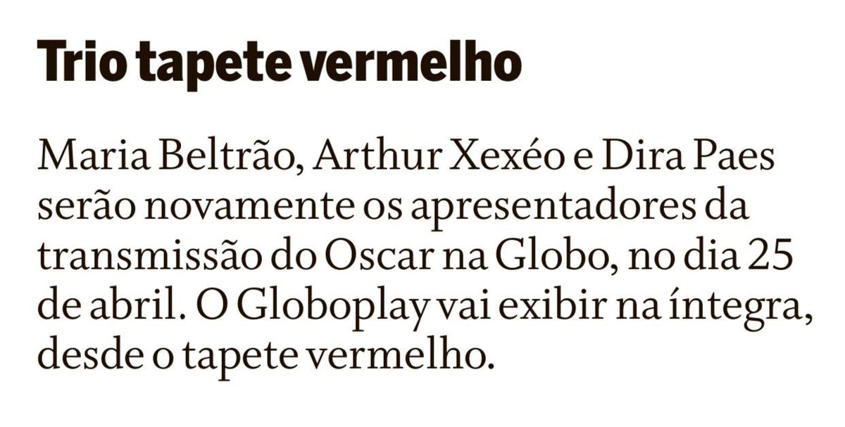beltraomaria's tweet photo. Oscar na íntegra: desde o tapete vermelho no @globoplay, com @axexeo , @DiraPaesCom e eu. Obrigada pela nota, @PatriciaKogut. ❤️ https://t.co/8r4Floa2PM