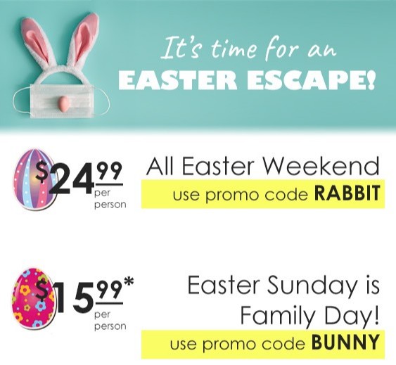 TheEscapade360's tweet photo. 🐰 Hop into Escapade 360 for an egg-cellent deal! https://t.co/MbvmsaHnYI