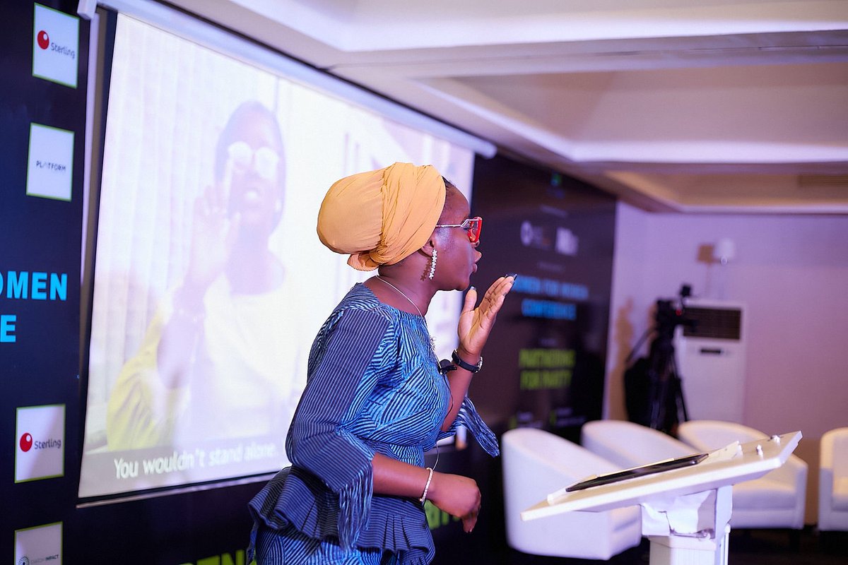 Lady_karimah's tweet photo. It was amazing performing a poem at the @ElectHER_NG women for women conference.

“i see an army of great women pushing you into freedom,
marching you into greatness” https://t.co/qd0mpQc2dO