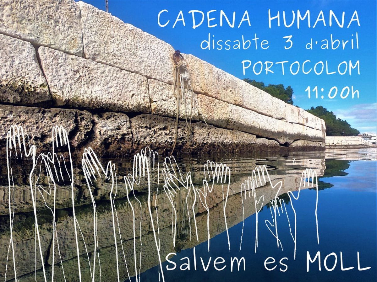 Això és dissabte i tot està a punt (mesures de seguretat, permisos...). Just mancarà GENT per salvar el moll, restaurar-lo i recuperar un espai públic fantàstic per a la gent de Portocolom, de Mallorca i del món. Apa!