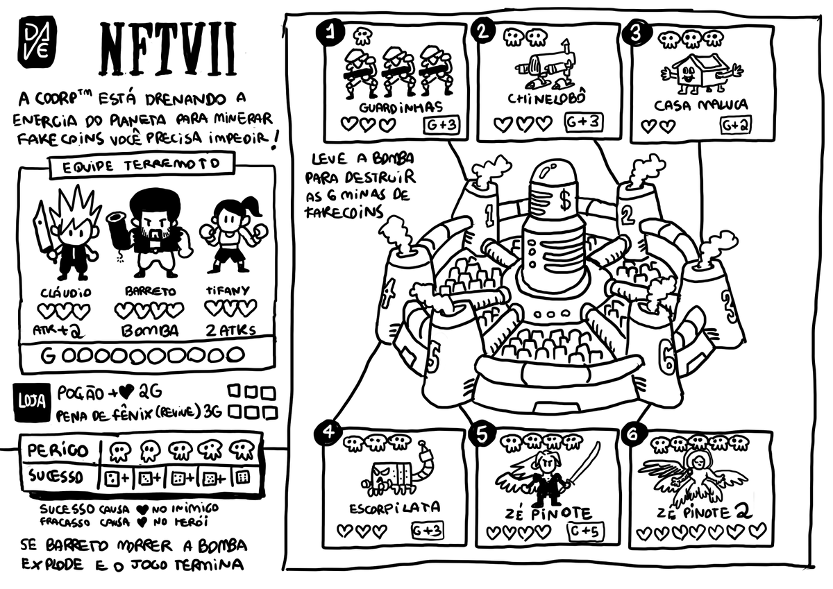 Fiz mais um jogo galera, dessa vez inspirado em Final Fantasy VII e NFT/Bitcoin/Cryptomoedas :D (soon in english too) 