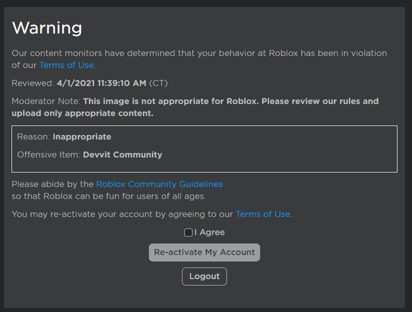 iGottic_Real's tweet photo. Yo why does Roblox moderate me for stuff like this...
#AprilFoolsUpdate #RobloxModeration https://t.co/iiIwGXgL1j
